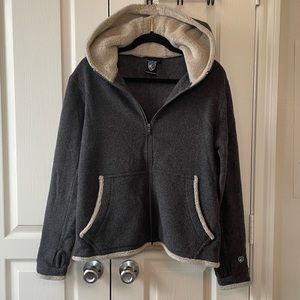 Kuhn “Alpaca Fleece” Gray Zip Up Hoddie